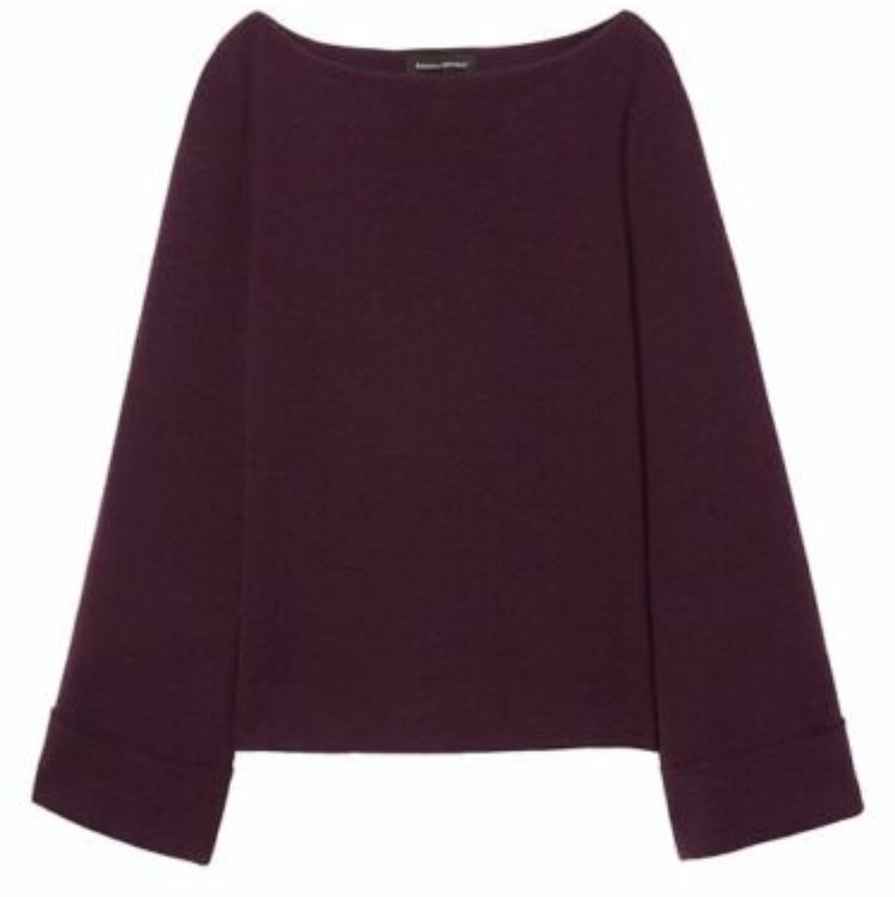 Banana Republic Boat neck Wool Sweater Purple